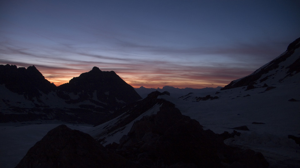 Depuis le bivouac, en direction de la cabane