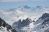 Le col de la Combe avec la Meije au fond