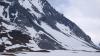 Avalanche dans la face SW de la pointe Mathews (montage de trois photos).