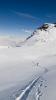 Bubu dans une trace bien hivernale.
