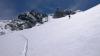 Bubu  la trace sous le col des Roches.