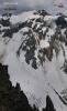 La face NW de la Becca du Lac (assemblage de 29 photos). Le 1er mai 2008 nous avions ski cette mme face, le long du srac (en orange, trac de droite).